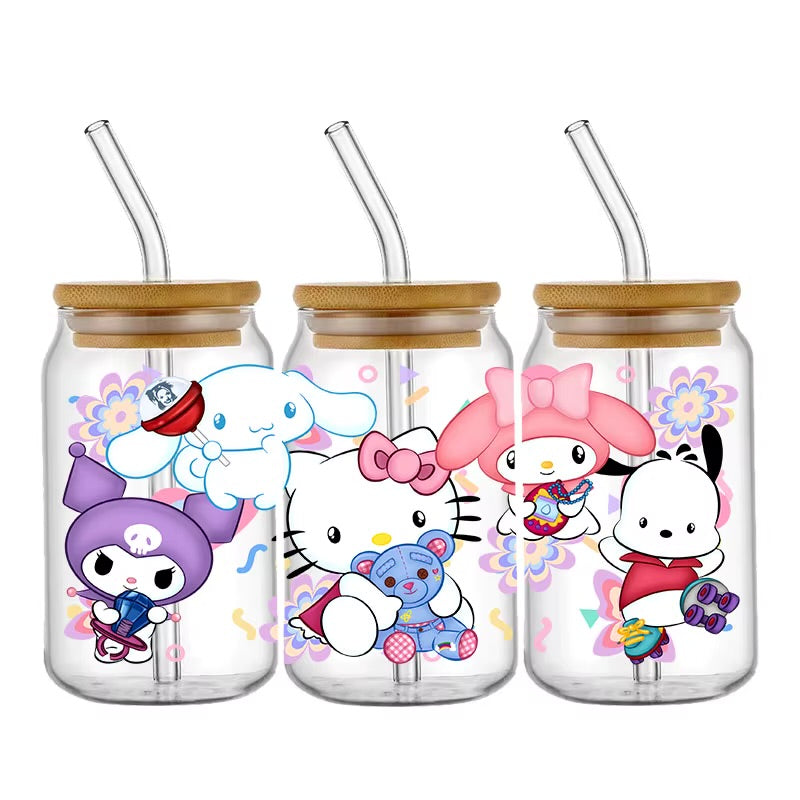 SANRIO Hello Kitty 90’s 16oz UVDTF cup wrap, ready to apply STICKERS HK