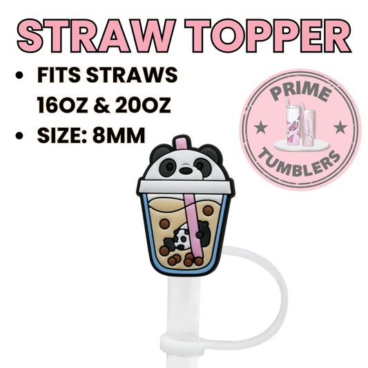 Boba Panda cup Regular size 8MM Straw Topper