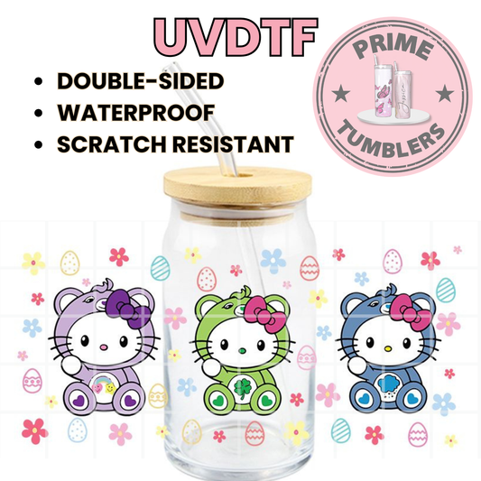Hello Kitty Care Bears 16oz UVDTF cup wrap, ready to apply STICKERS Sanrio HK easter Kawaii Easter