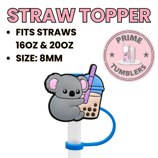 Bear animal Regular size 8MM Straw Topper