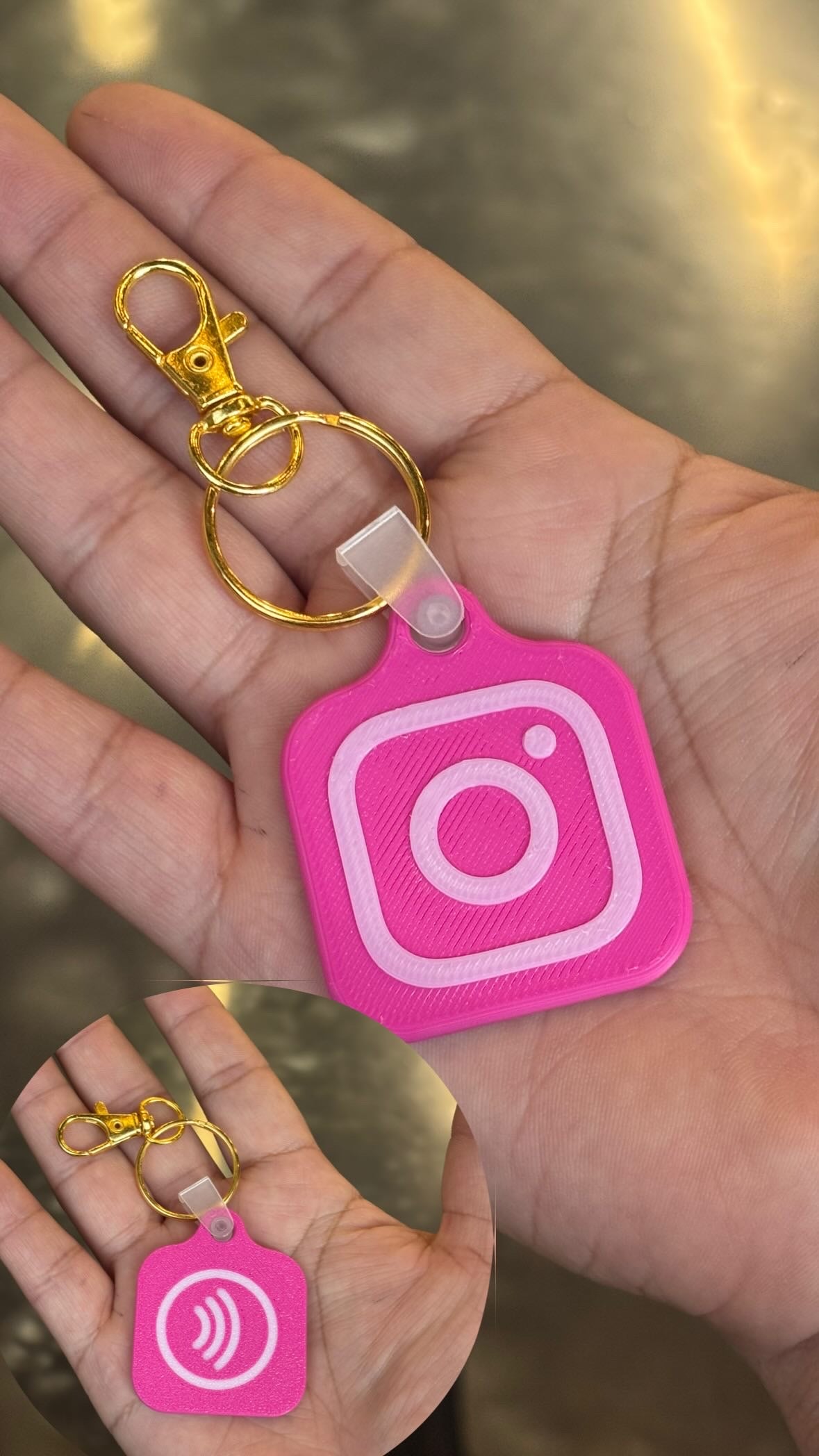 NFC tag KEYCHAIN instagram Social Media
