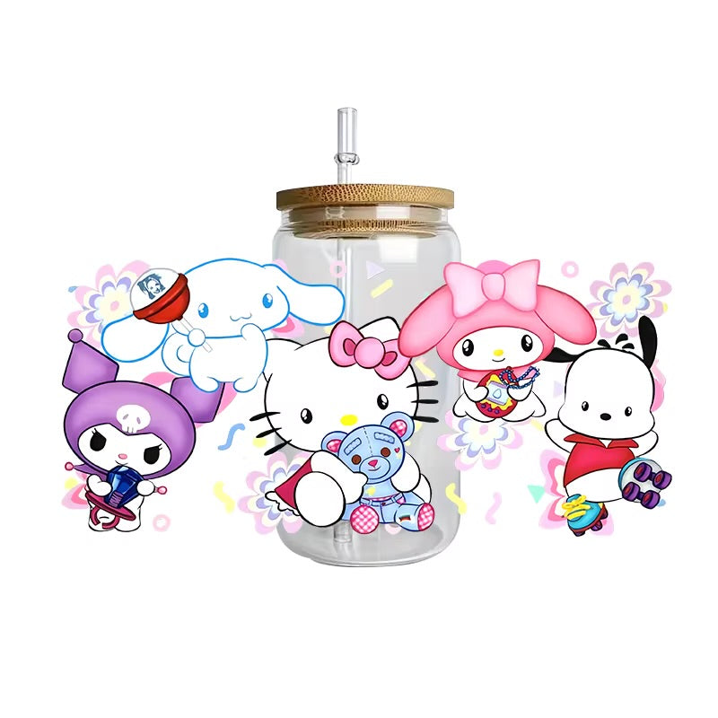 SANRIO Hello Kitty 90’s 16oz UVDTF cup wrap, ready to apply STICKERS HK