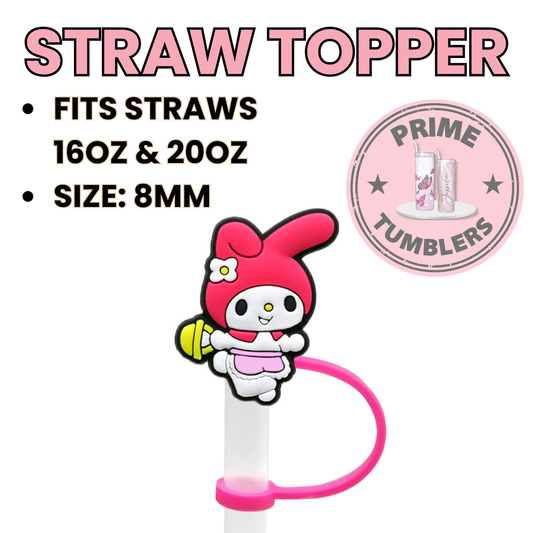 My Melody yellow basket Regular size 8MM Straw Topper