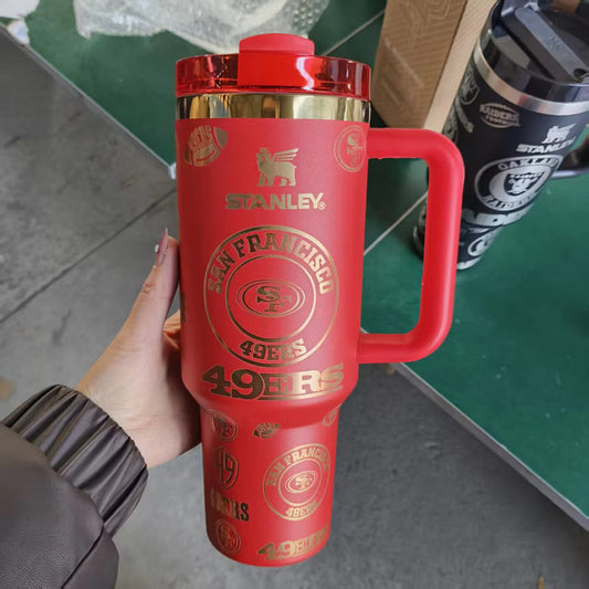 San Francisco 49ers NINERS 40oz Tumbler STANLEY Dupe cup