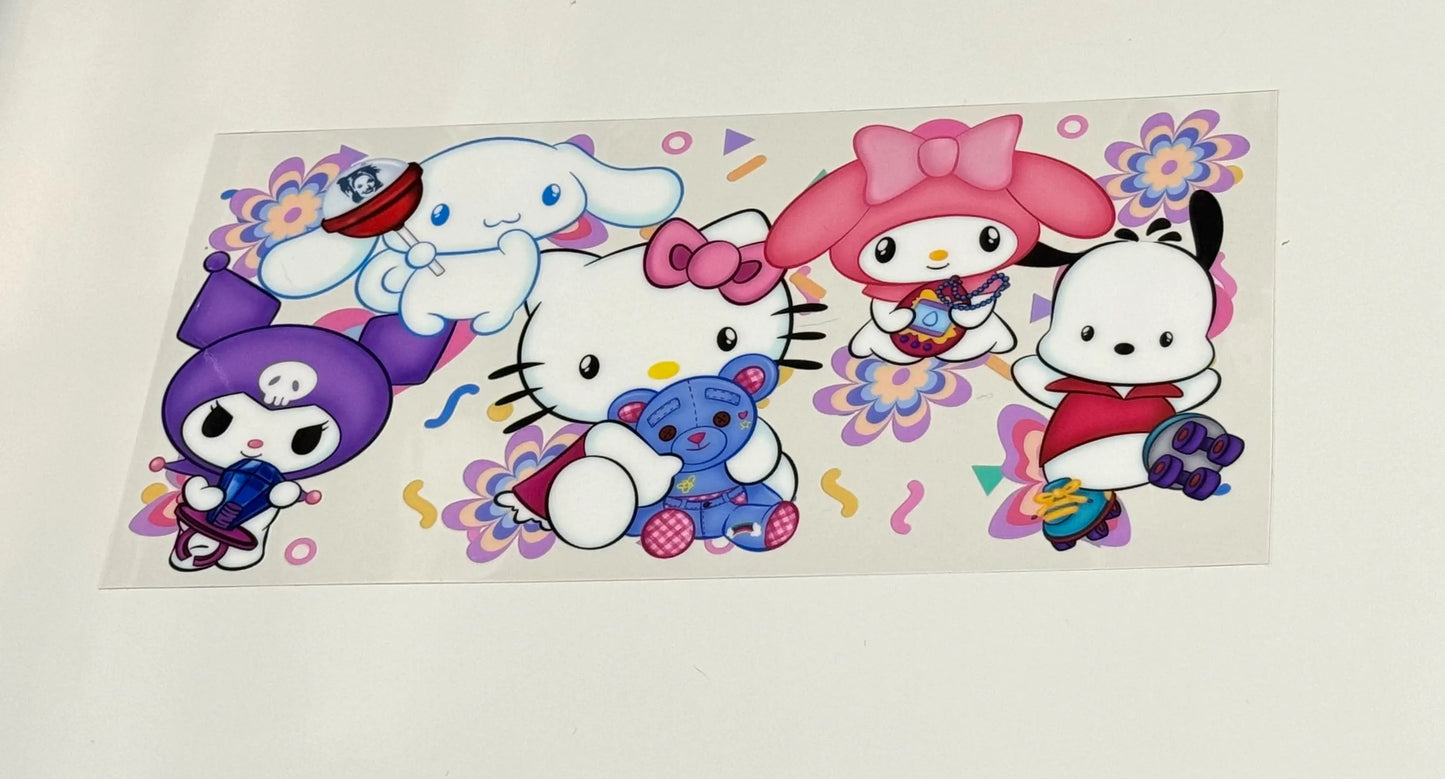 SANRIO Hello Kitty 90’s 16oz UVDTF cup wrap, ready to apply STICKERS HK