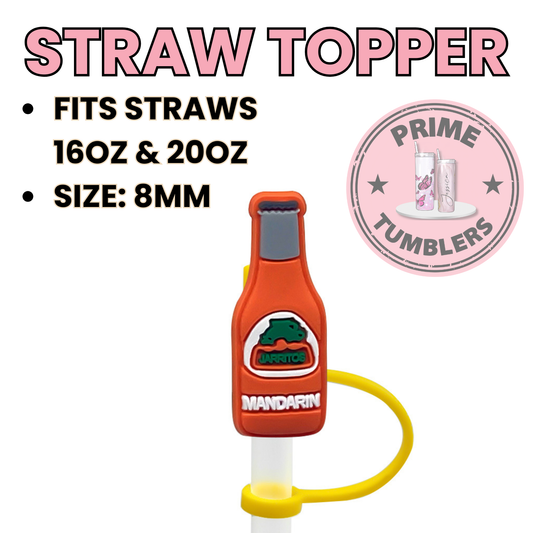 Orange Jarrito Regular size 8MM Straw Topper