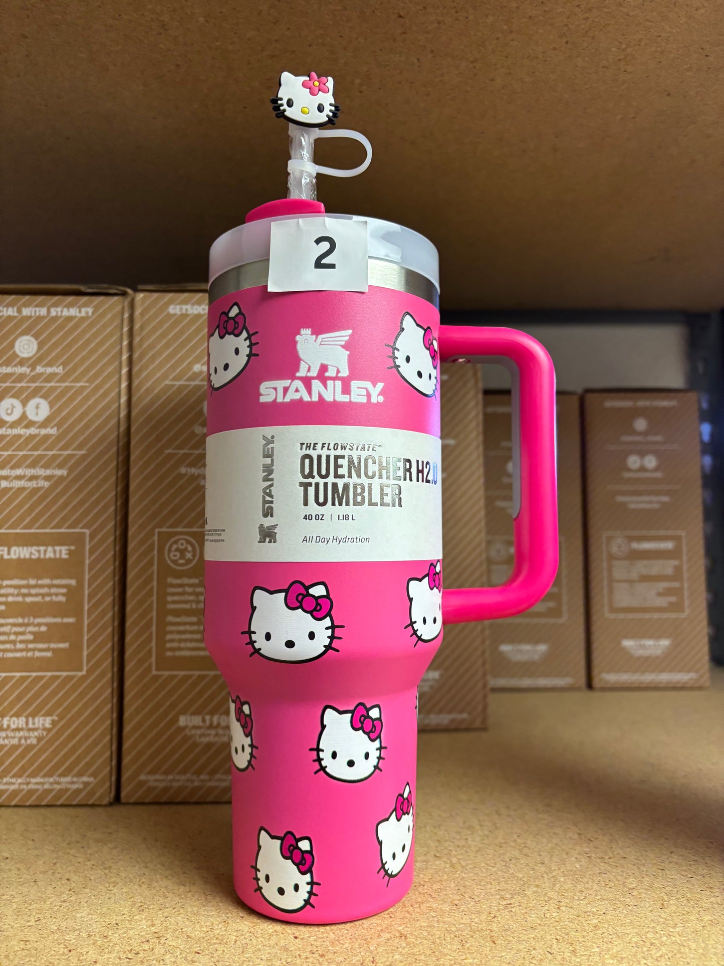 Hello Kitty hot PINK 40oz Tumbler Cup (Stanley Dupe) Sanrio