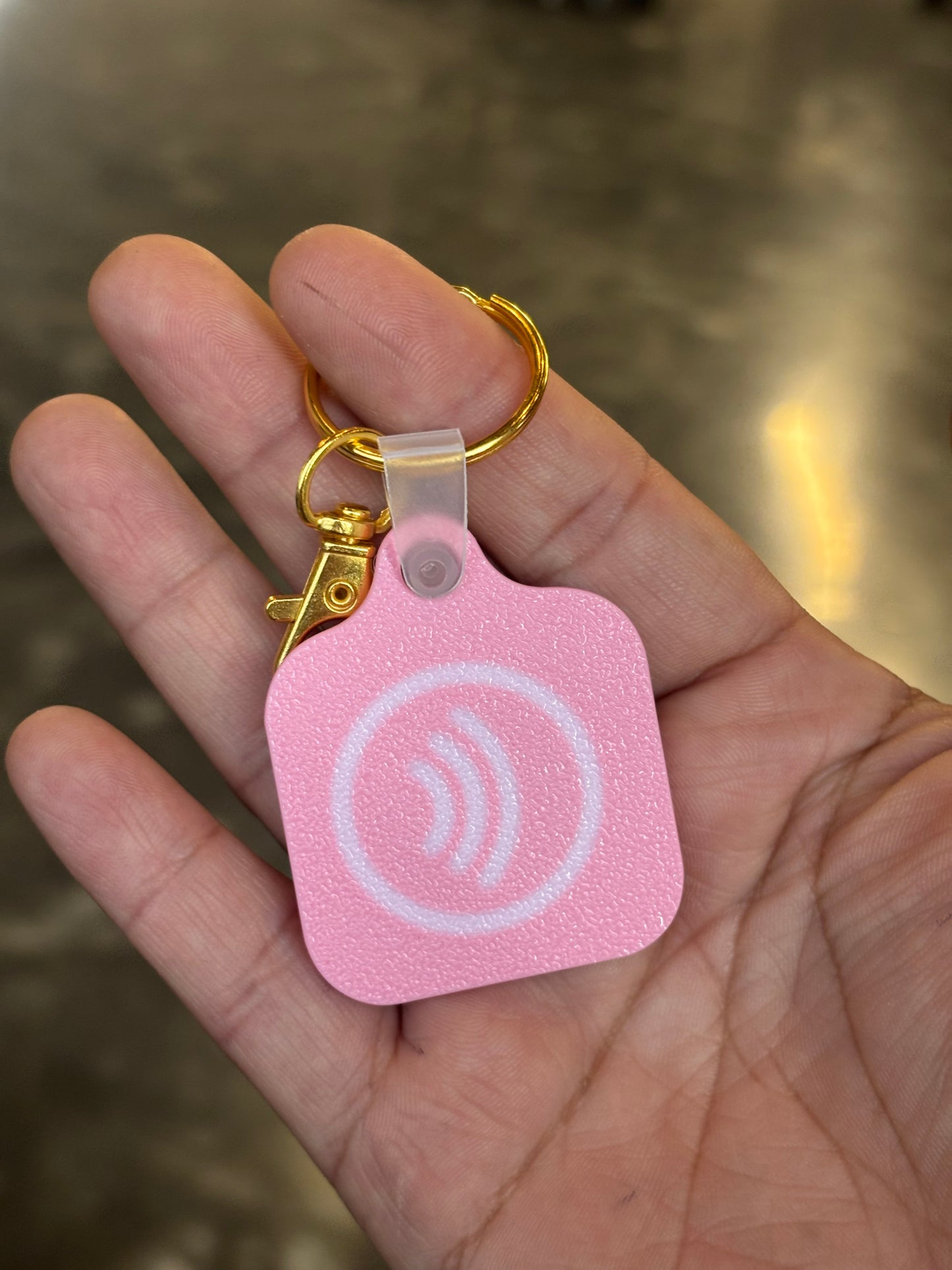 NFC tag KEYCHAIN instagram Social Media (light pink)