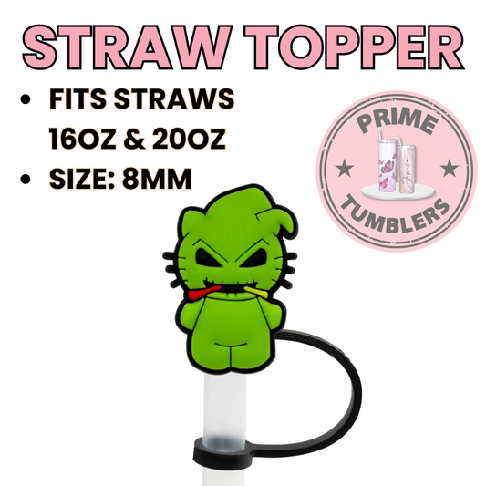 Hello Kitty Oogie Regular size 8MM Straw Topper Night before Christmas